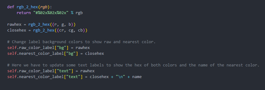 RGB to Hex Conversion Function